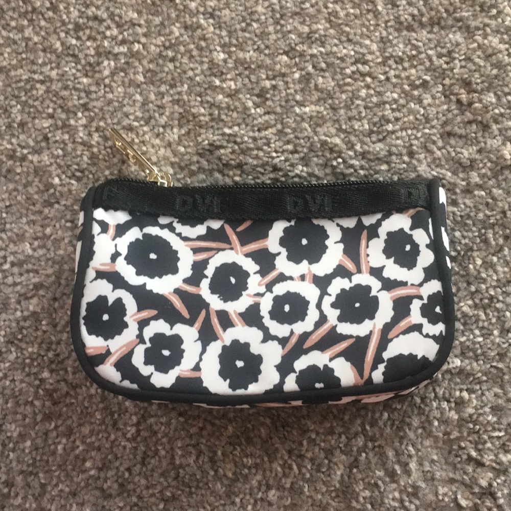 Floral Black and White Pouch